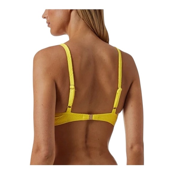 Melissa Odabash Montenegro Lemon Zigzag Bikini Top in Lemon NWT - Picture 4 of 6